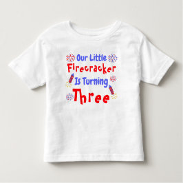 リトルフィレクラッカー3歳の誕生日 トドラーTシャツ