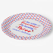 リトルフィレクラッカー3歳の誕生日 ペーパープレート (アングル)