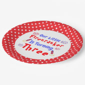 リトルフィレクラッカー3歳の誕生日 ペーパープレート (アングル)