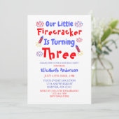 リトルフィレクラッカー3歳の誕生日 招待状 (スタンド正面)