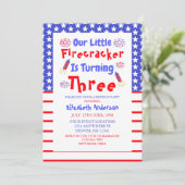リトルフィレクラッカー3歳の誕生日 招待状 (スタンド正面)