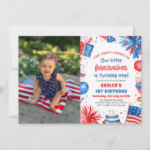 リトルフィレクラッカー7月1日の4th誕生日パーティー 招待状 (正面)