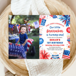 リトルフィレクラッカー7月1日の4th誕生日パーティー 招待状