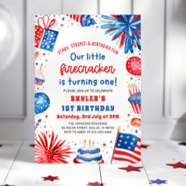 リトルフィレクラッカー7月1日の4th誕生日パーティー 招待状