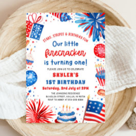 リトルフィレクラッカー7月1日の4th誕生日パーティー 招待状