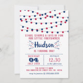 リトルフィレクラッカー7月1日の4th誕生日パーティー 招待状 (正面)