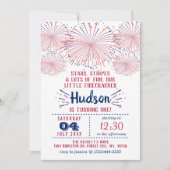 リトルフィレクラッカー7月1日の4th誕生日パーティー 招待状 (正面)