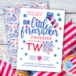 リトルフィレクラッカー7月2日の4th誕生日パーティー 招待状