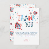 リトルフィレクラッカー7月4日サンキューカード サンキューカード (正面/裏面)