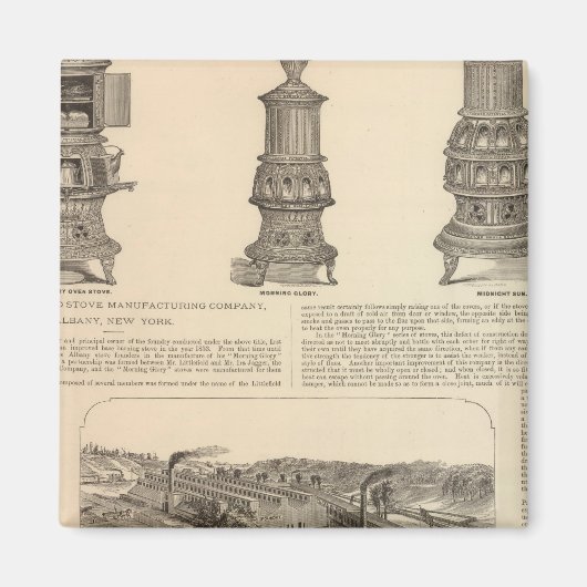 リトルフィールドストーブ製造会社 マグネット (正面)