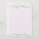 リトルフェアリーお洒落ガーデン赤ちゃんシャワー 招待状 (裏面)