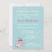 リトルフェアリーかわいいベビーガールベビーシャワー招待状 招待状 (裏面)