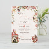 リトルフェアリーガーデン開花ベビーガールシャワーインビタット 招待状 (スタンド正面)