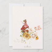 リトルフェアリーガーデン開花ベビーガールシャワーインビタット 招待状 (裏面)