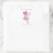 リトルフェアリーピンクかわいい誕生日パーティの招待状 楕円形シール (バッグ)