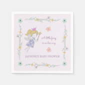 リトルフェアリーフラワーガーデンエディ大事な行事薄紫 スタンダードカクテルナプキン (正面)