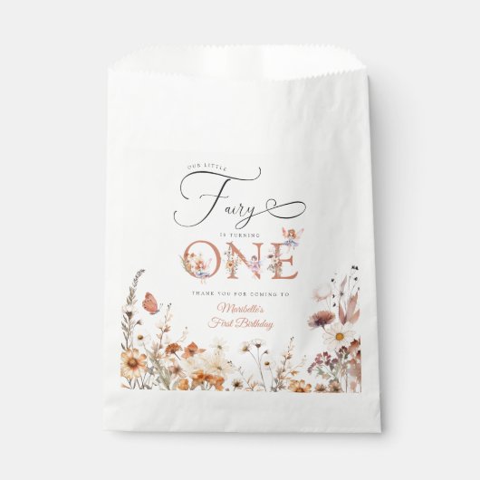 リトルフェアリーフローラガーデンファースト誕生日 フェイバーバッグ (正面)