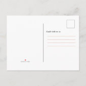 リトルフェアリーフローラガーデンフォトファースト誕生日 インビテーションポストカード (裏面)