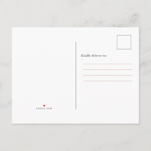 リトルフェアリーフローラガーデンフォトファースト誕生日 インビテーションポストカード (裏面)