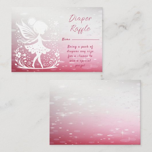 リトルフェアリーフローラベビーシャワー エンクロージャーカード (正面/裏面)