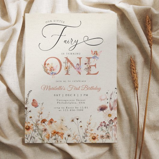 リトルフェアリーフローラ秋ガーデンファースト誕生日 招待状