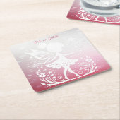 リトルフェアリーフローラ紙コースター スクエアペーパーコースター (アングル)