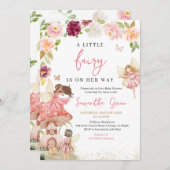 リトルフェアリーベイビーシャワー 招待状 (正面/裏面)