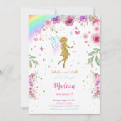 リトルフェアリー誕生日パーティー 招待状 (正面)