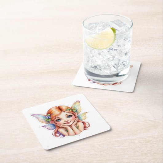 リトルフェアリー1 スクエアペーパーコースター (インサイチュ)