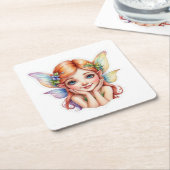リトルフェアリー1 スクエアペーパーコースター (アングル)
