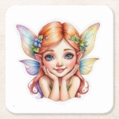 リトルフェアリー1 スクエアペーパーコースター (正面)