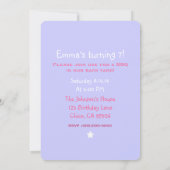 リトルフェアリー&キャットガールズバースデーパーティー招待状 招待状 (裏面)