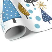 リトルフォレストブルーラッピング紙 ラッピングペーパー (ロールコーナー)