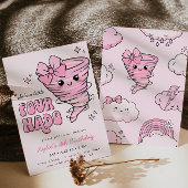 リトルフォーナドピンクトルナド4歳の誕生日 招待状