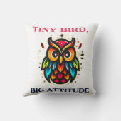 リトルフクロウ楽しいデザイン クッション (裏面)