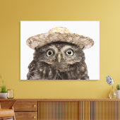 リトルフクロウ |アテナノクトア キャンバスプリント (インサイチュ (リビング))
