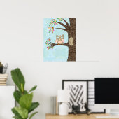 リトルフクロウ ポスター (ホームオフィス)