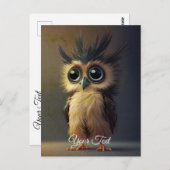 リトルフクロウ。 ポストカード (正面/裏面)