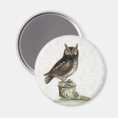 リトルフクロウ マグネット (正面/裏面)