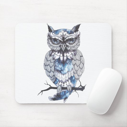 リトルフクロタトゥーフラッシュアイディア漫画フクロウ マウスパッド (マウス)