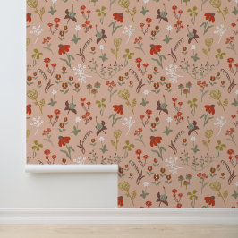 リトルフラワーズフォークアートスタイル 壁紙