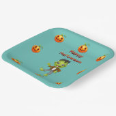 リトルフランケンシュタインハロウィーンテーマ。 ペーパープレート (傾斜あり)