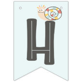 リトルフレンドリーモンスターハッピーバースデーバナー バンティングフラッグ (第2の旗)