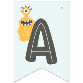 リトルフレンドリーモンスターハッピーバースデーバナー バンティングフラッグ (第3の旗)