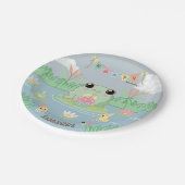 リトルフロッグポンドの子供の誕生日 ペーパープレート (アングル)