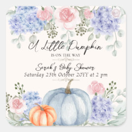 リトルフローラパンプキンハロウィーン秋ベビーシャワー スクエアシール