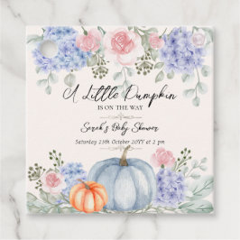 リトルフローラパンプキンハロウィーン秋ベビーシャワー フェイバータグ