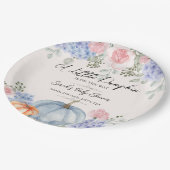 リトルフローラパンプキンハロウィーン秋ベビーシャワー ペーパープレート (アングル)