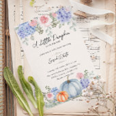 リトルフローラパンプキンハロウィーン秋ベビーシャワー 招待状