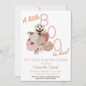 リトルブカボチャガールベビーシャワー招待状 招待状 (正面)